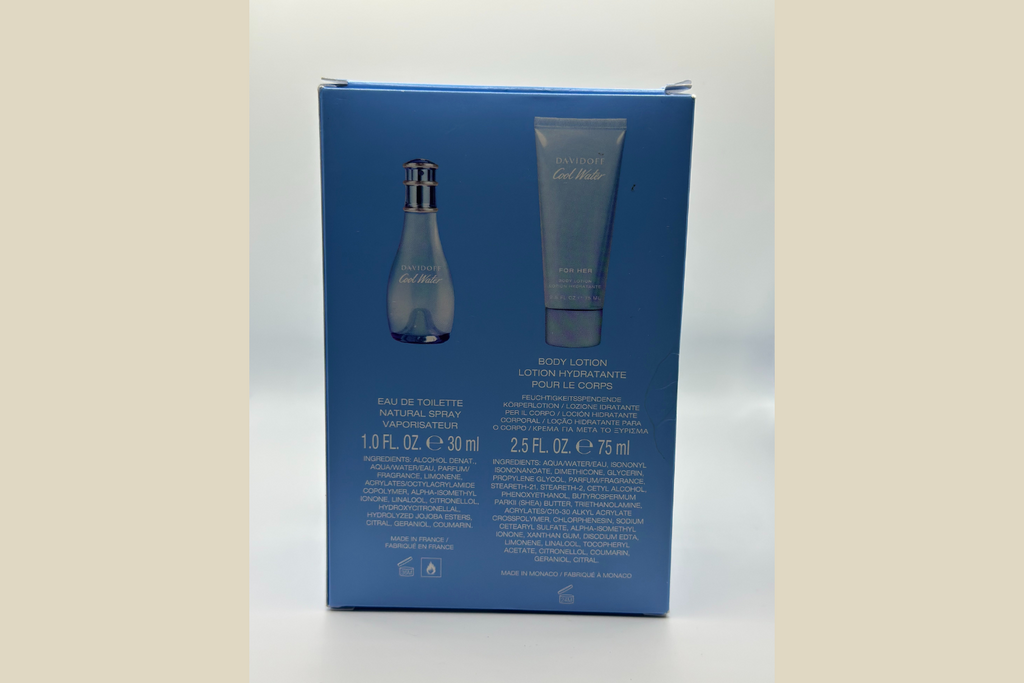 Davidoff Cool Water For Her Gavesæt - Eau de Toilette 30ml + Body Lotion 75ml