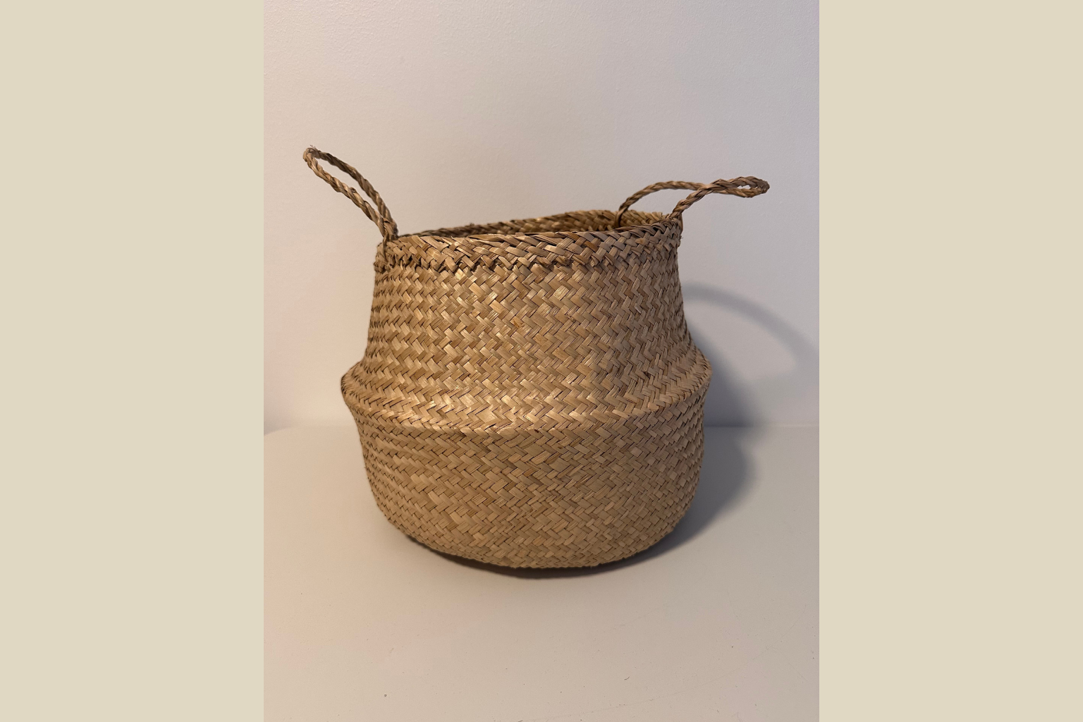 IKEA Fletkurv med Håndtag - Naturfibre Opbevaringskurv (Genbrugt)