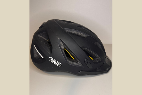 ABUS Cykelhjelm med MIPS - Sort med Gule Detaljer (Genbrugt)