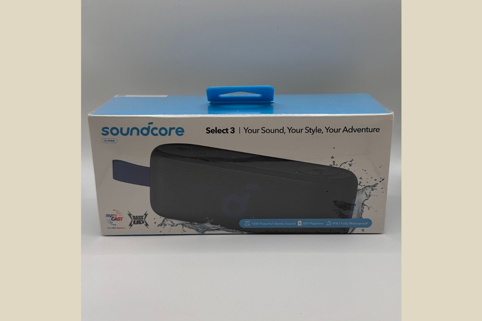 Soundcore Select 3 Bluetooth Højttaler - 16W Dual Drivers IPX7 Vandtæt