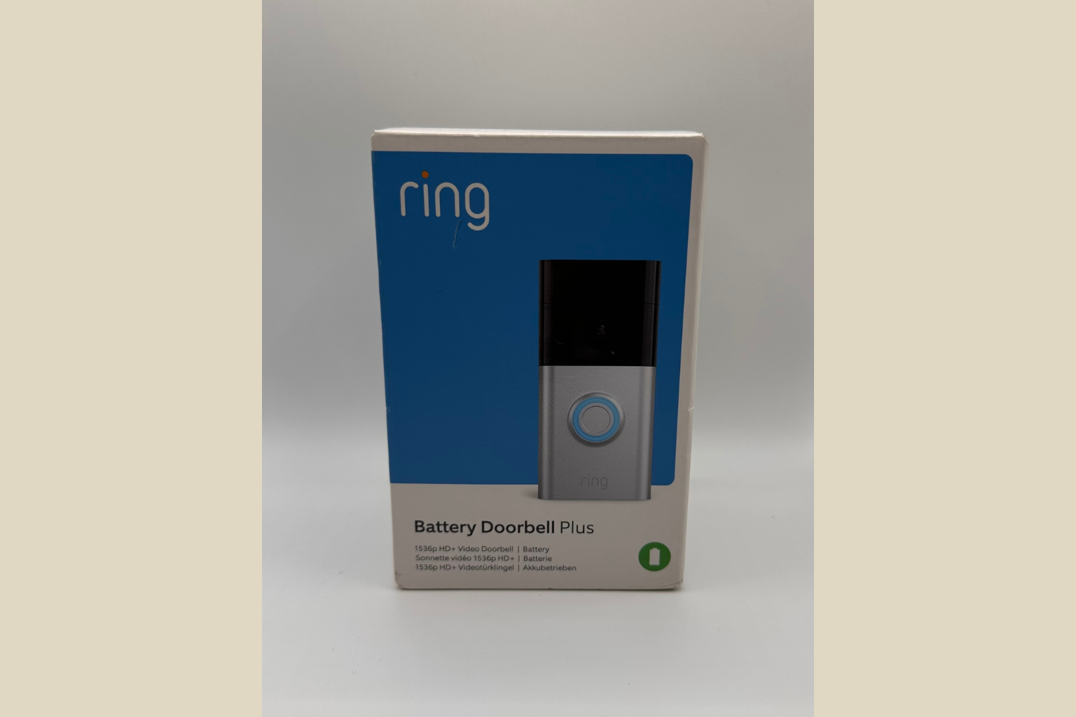Ring Battery Doorbell Plus - 1536p HD Video Dørklokke med Batteri